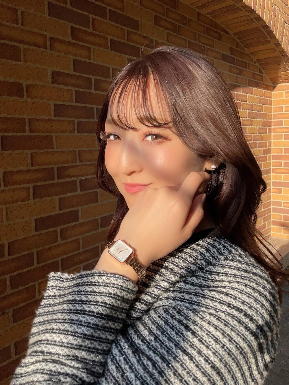 「Daniel Wellington、ダニエルウェリントン、卒業式コーデ、腕時計、新作」｜「Daniel Wellingtonのアイテム（腕時計、ゴールド系）」を使った、elica0624さん（レディース・163cm）の春コーディネートの1枚目の写真