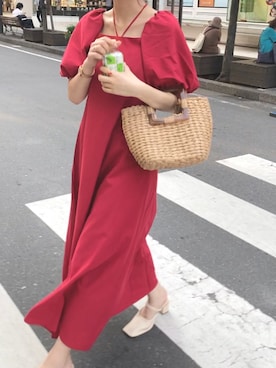 「アイテム（ワンピース）」を使った、MOEKA(イエベ春/骨格ナチュラル)さん（レディース・157cm）の夏コーディネート