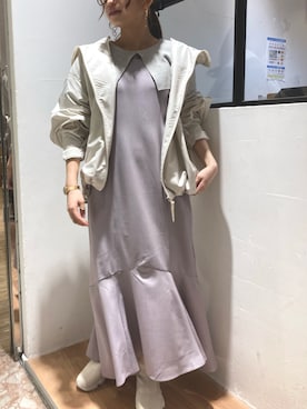 「one after another NICE CLAUP（ワンアフターアナザーナイスクラップ）のアイテム（マウンテンパーカー）」を使った、MOEKA(イエベ春/骨格ナチュラル)さん（レディース・157cm）の冬コーディネート