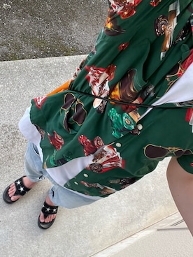 「CONVERSE（コンバース）のアイテム（サンダル）」を使った、ryukeiiさん（メンズ・168cm）の夏コーディネート