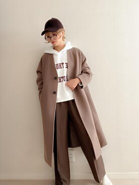「GUコーデ」｜「アイテム（セットアップ）」を使った、soriso0712さん（レディース・163cm）の冬コーディネート