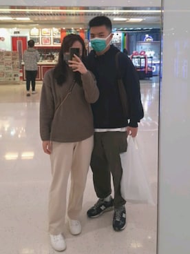 「UNIQLO（ユニクロ）のアイテム（ニット/セーター、その他）」を使った、peikさん（レディース・153cm）の冬コーディネート