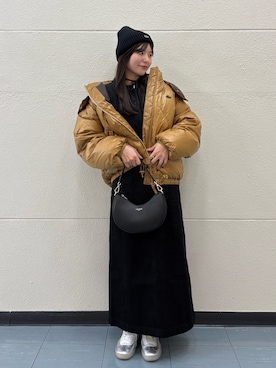 「アイテム（ダウンジャケット/コート）」を使った、miikuさん（レディース・153cm）の夏コーディネート