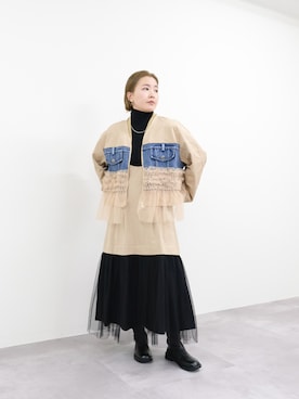 「DOLLUPOOPS（ドールアップウップス）のアイテム」を使った、DOLLUPOOPS_TEVALTさん（レディース・158cm）の冬コーディネート