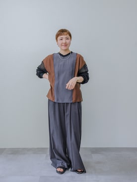 「DOLLUPOOPS（ドールアップウップス）のアイテム（パンツ）」を使った、DOLLUPOOPS_TEVALTさん（レディース・158cm）の秋コーディネート