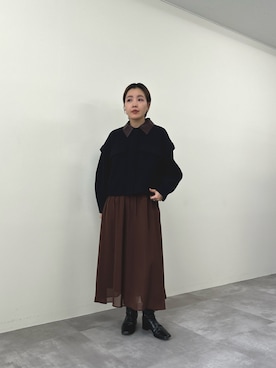 「アイテム（ミリタリージャケット）」を使った、DOLLUPOOPS_TEVALTさん（レディース・158cm）の秋コーディネート