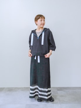 「アイテム（パーカー）」を使った、DOLLUPOOPS_TEVALTさん（レディース・158cm）の夏コーディネート