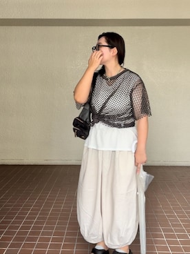 真波(Manami)さん（レディース・153cm）の夏コーディネート