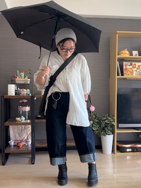 「雨」｜真波(Manami)さん（レディース・153cm）の秋コーディネート