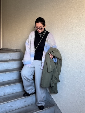 「leswel（レスウェル）のアイテム」を使った、真波(Manami)さん（レディース・153cm）の冬コーディネート