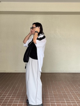「LAKOLE（ラコレ）のアイテム（パンツ）」を使った、真波(Manami)さん（レディース・153cm）の夏コーディネート