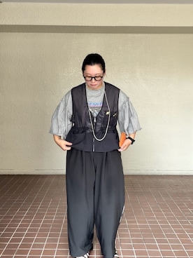 「LAKOLE（ラコレ）のアイテム（パンツ）」を使った、真波(Manami)さん（レディース・153cm）の夏コーディネート