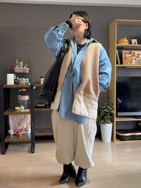 「leswel（レスウェル）のアイテム」を使った、真波(Manami)さん（レディース・153cm）の秋コーディネート