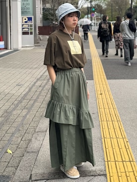 「FRAPBOIS」｜「アイテム（その他シューズ）」を使った、hokazonoさん（レディース・156cm）の春コーディネート