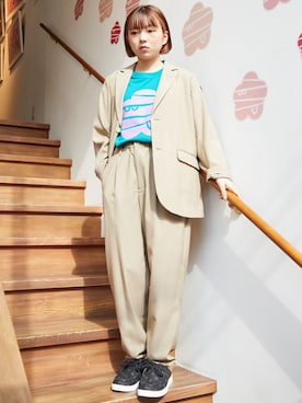 「FRAPBOIS（フラボア）のアイテム（テーラードジャケット）」を使った、hokazonoさん（レディース・156cm）の春コーディネート