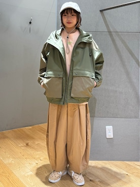 「FRAPBOIS」｜「アイテム（マウンテンパーカー）」を使った、hokazonoさん（レディース・156cm）の春コーディネート