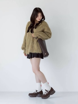 「one after another NICE CLAUP（ワンアフターアナザーナイスクラップ）のアイテム」を使った、hanaさん（レディース・158cm）の秋コーディネート