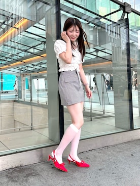 「WC（ダブル シー）のアイテム（トップス）」を使った、hanaさん（レディース・158cm）の夏コーディネート