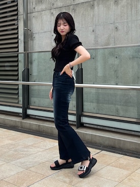 「one after another NICE CLAUP（ワンアフターアナザーナイスクラップ）のアイテム」を使った、hanaさん（レディース・158cm）の夏コーディネート