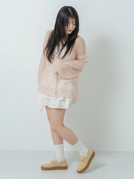 「アイテム（キャミソール）」を使った、hanaさん（レディース・158cm）の冬コーディネート