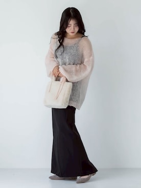 「アイテム（キャミソール）」を使った、hanaさん（レディース・158cm）の冬コーディネート