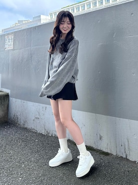 「韓国コーデ」｜「アイテム（アクセサリー）」を使った、hanaさん（レディース・158cm）の秋コーディネート