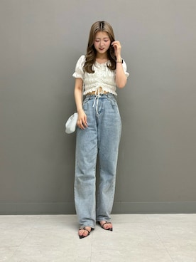 「WC（ダブル シー）のアイテム（トップス）」を使った、hanaさん（レディース・158cm）の春コーディネート
