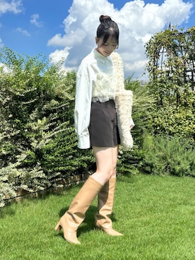 「EVOL(EVOL)」｜「アイテム（ブーツ）」を使った、hanaさん（レディース・158cm）の秋コーディネート