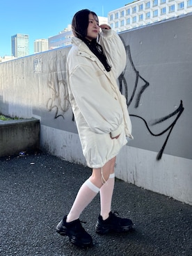 「GRL」｜「アイテム（レッグウェア）」を使った、hanaさん（レディース・158cm）の秋コーディネート
