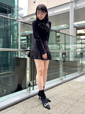 「EVOL（イーボル）のアイテム（ブーツ）」を使った、hanaさん（レディース・158cm）の秋コーディネート
