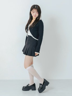 「アイテム（キャミソール）」を使った、hanaさん（レディース・158cm）の冬コーディネート