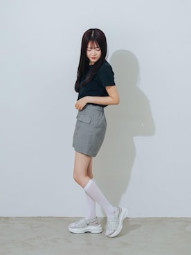 「Heather（ヘザー）のアイテム（パンツ）」を使った、hanaさん（レディース・158cm）の夏コーディネート