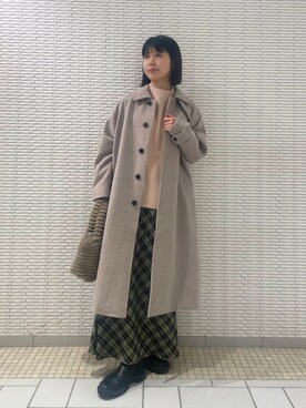 「定番スタイル」｜ナガタエリさん（レディース・158cm）の冬コーディネート