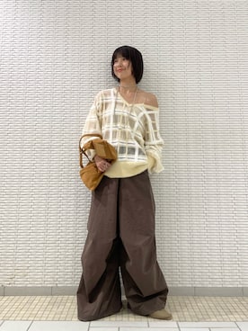 「アイテム（ハンドバッグ）」を使った、ナガタエリさん（レディース・158cm）の夏コーディネート