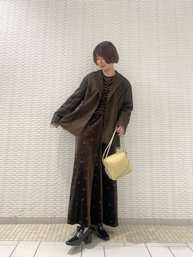 「アイテム（パンプス）」を使った、ナガタエリさん（レディース・158cm）の冬コーディネート