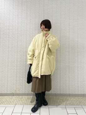 「アイテム（ダウンジャケット/コート）」を使った、ナガタエリさん（レディース・158cm・20代）の秋コーディネート