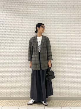 「GOOD ROCK SPEED（グッドロックスピード）のGOOD ROCK SPEED　NYCTEE3（Tシャツ/カットソー）」を使った、ナガタエリさん（レディース・158cm）の秋コーディネート