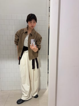 「KBF（ケイビーエフ）のアイテム（ジャケット/アウター）」を使った、ナガタエリさん（レディース・158cm）の秋コーディネート