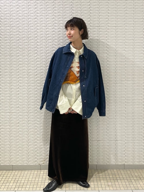 2WAYカラーデニムブルゾン（ブルゾン）｜KBF（ケイビーエフ）の