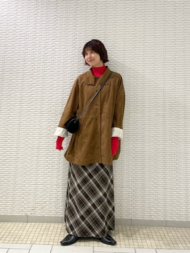 「アイテム（カバーオール）」を使った、ナガタエリさん（レディース・158cm・20代）の秋コーディネート