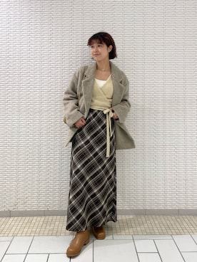 「アイテム（その他アウター）」を使った、ナガタエリさん（レディース・158cm・20代）の秋コーディネート