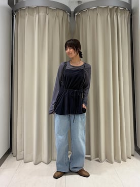 「KBF（ケイビーエフ）のアイテム（その他シューズ）」を使った、ナガタエリさん（レディース・158cm）の秋コーディネート
