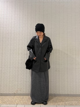 「KBF（ケイビーエフ）のアイテム（ジャケット/アウター）」を使った、ナガタエリさん（レディース・158cm）の秋コーディネート