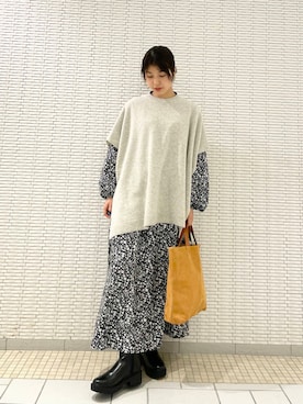 「定番スタイル」｜ナガタエリさん（レディース・158cm）の冬コーディネート