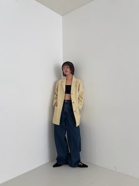 「KBF（ケイビーエフ）のアイテム（ジャケット/アウター）」を使った、ナガタエリさん（レディース・158cm）の秋コーディネート