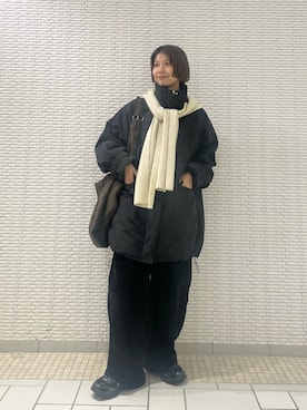 「アイテム（トートバッグ）」を使った、ナガタエリさん（レディース・158cm・20代）の冬コーディネート