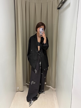 「KBF（ケイビーエフ）のアイテム（テーラードジャケット）」を使った、ナガタエリさん（レディース・158cm）の春コーディネート