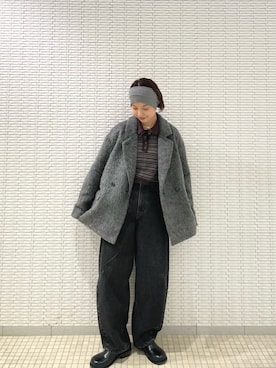 「アイテム（その他アウター）」を使った、ナガタエリさん（レディース・158cm）の秋コーディネート