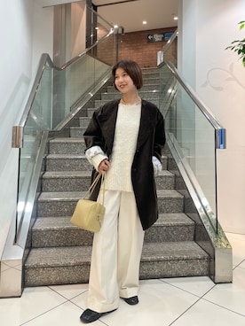 「アイテム（テーラードジャケット）」を使った、ナガタエリさん（レディース・158cm・20代）の冬コーディネート