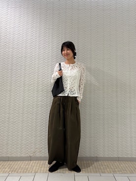 「KBF（ケイビーエフ）のアイテム（その他シューズ）」を使った、ナガタエリさん（レディース・158cm）の秋コーディネート